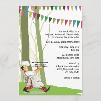 Invitación a la cena de ensayo al aire libre