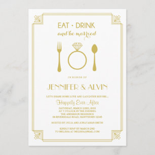 Invitación a la cena de ensayo / Bebida de Comida