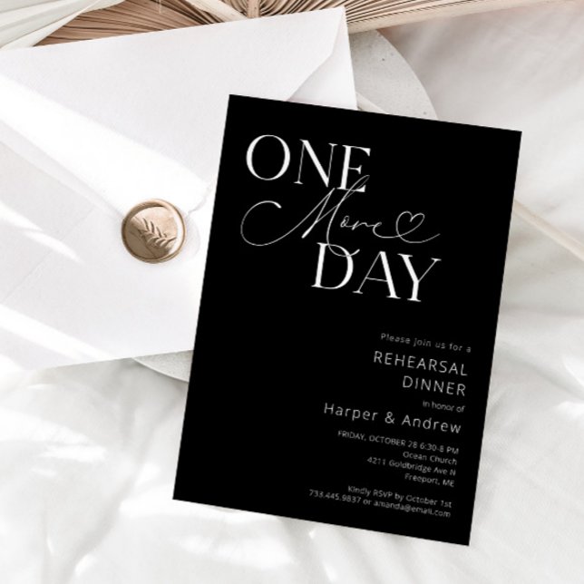 Invitación a la cena de ensayo Black One More Day (Subido por el creador)