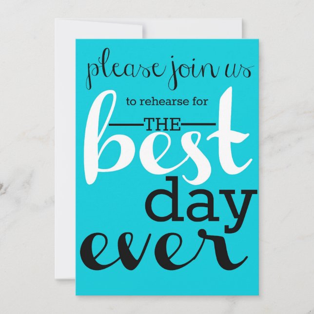 Invitación a la cena de ensayo Boda (Anverso)