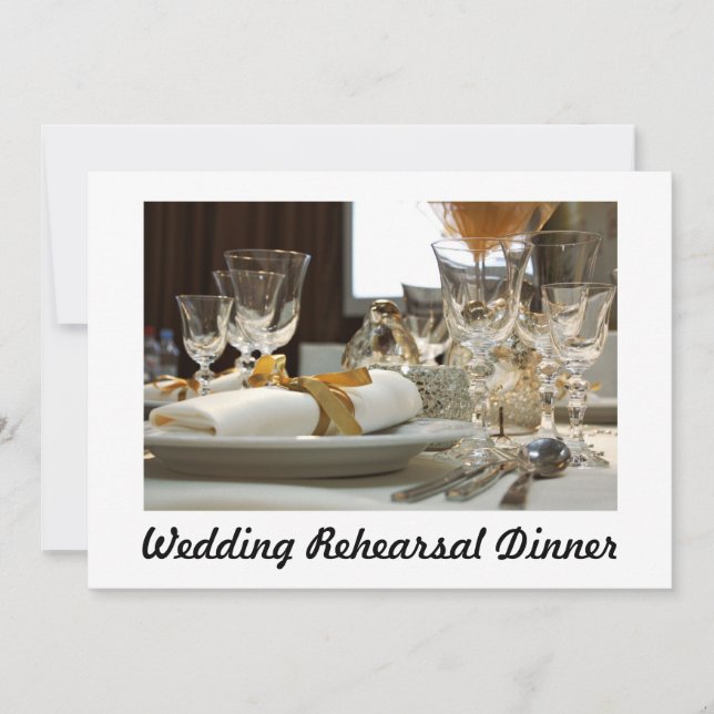 Invitación a la cena de ensayo Boda (Anverso)