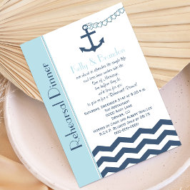 Invitación a la cena de ensayo boda - Náutica