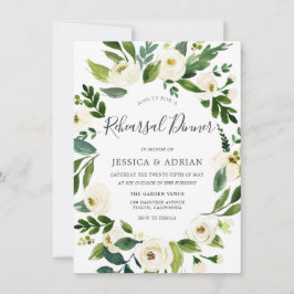 Invitación a la cena de ensayo botánico elegante d