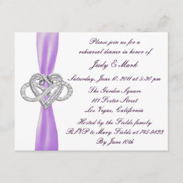 Invitación a la cena de ensayo cardíaco Purple Inf