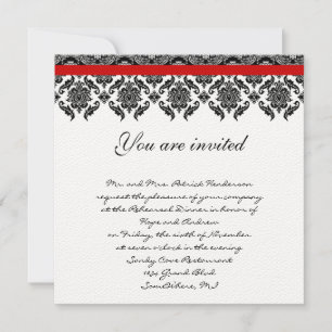 Invitación a la cena de ensayo - Damasco negro vin