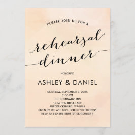 Invitación a la cena de ensayo de acuarela de Apri