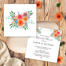 Invitación a la Cena de Ensayo de Acuarela Floral