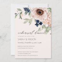 Invitación a la cena de ensayo de Anemone Floral d
