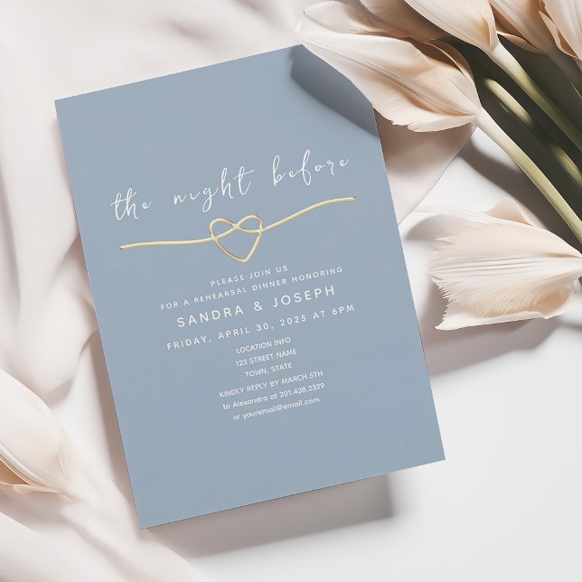 Invitación a la cena de ensayo de azul polvoriento (Subido por el creador)