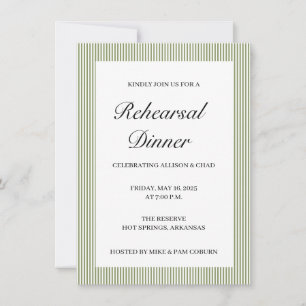 Invitación a la cena de ensayo de banda verde mode