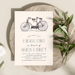 Invitación a la cena de ensayo de bicicleta de tán