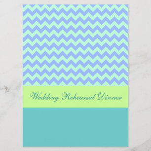 Invitación a la cena de ensayo de Boda Chevron mod