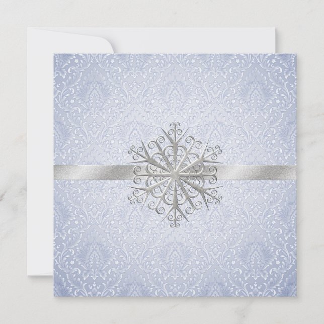 Invitación a la cena de ensayo de boda de invierno (Anverso)