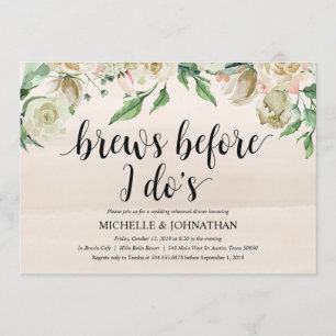 Invitación a la cena de ensayo de boda de primaver