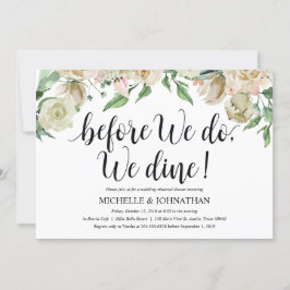 Invitación a la cena de ensayo de boda de primaver