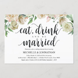 Invitación a la cena de ensayo de boda de primaver