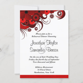 Invitación a la cena de ensayo de Bodas blancos fl