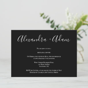 Invitación a la cena de ensayo de caligrafía de Mo