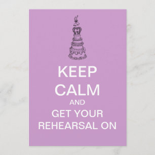 Invitación a la cena de ensayo de calma