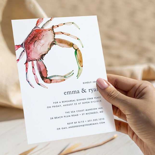 Invitación a la cena de ensayo de cangrejo rojo (Subido por el creador)