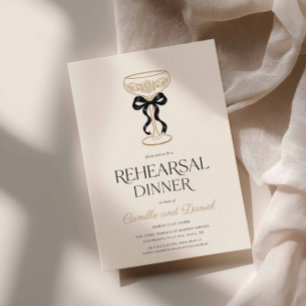 Invitación a la cena de ensayo de Champagne