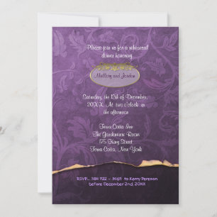 Invitación a la cena de ensayo de ciruelas y damas