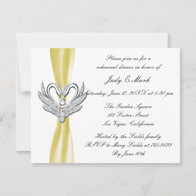 Invitación a la Cena de Ensayo de Cisnes de Plata  (Anverso)