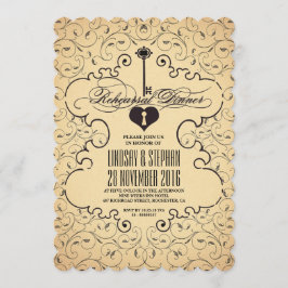 Invitación a la cena de ensayo de cosecha de clave