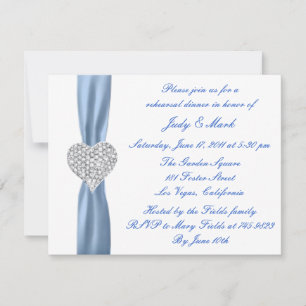 Invitación a la cena de ensayo de Diamond Heart Bl