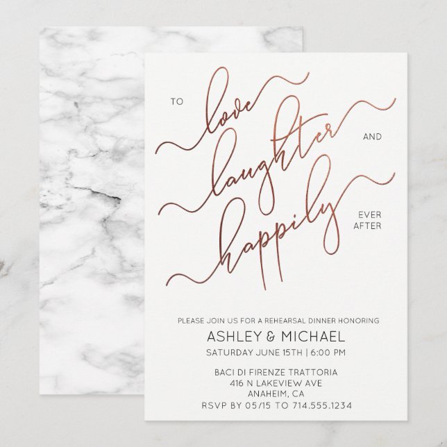 Invitación a la cena de ensayo de escritura de cob (Anverso / Reverso)