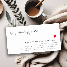 Invitación a la cena de ensayo de escritura roja m