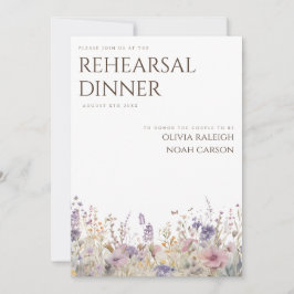 Invitación a la cena de ensayo de Flor silvestre B