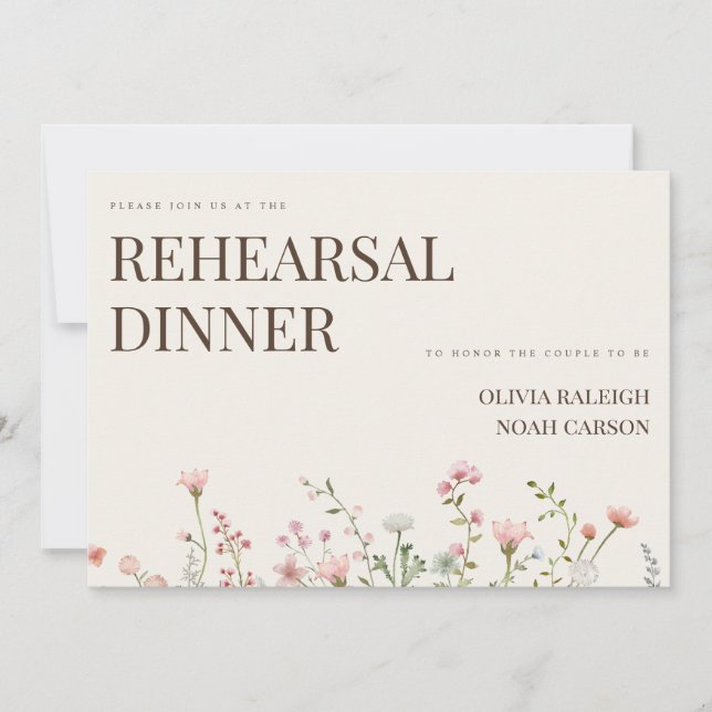 Invitación a la cena de ensayo de Flor silvestre B (Anverso)