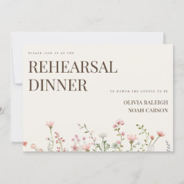 Invitación a la cena de ensayo de Flor silvestre B