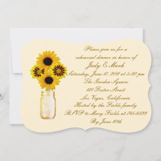Invitación a la cena de ensayo de flores amarillas