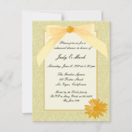 Invitación a la cena de ensayo de flores amarillas