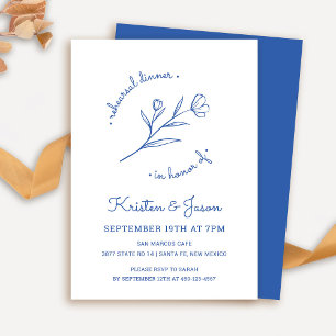 Invitación a la cena de ensayo de flores silvestre
