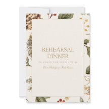 Invitación a la cena de ensayo de follaje para nav