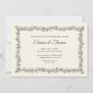 Invitación a la cena de ensayo de Fruitwood Laden