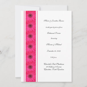 Invitación a la cena de ensayo de Gerbera rosa Dai