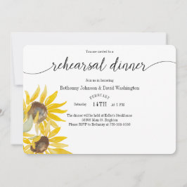 Invitación a la cena de ensayo de girasol otoñal