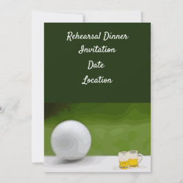 Invitación a la cena de ensayo de golf con pelota 