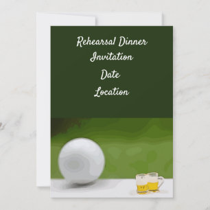 Invitación a la cena de ensayo de golf con pelota 