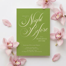 Invitación a la cena de ensayo de la boda en guión