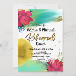 Invitación a la cena de ensayo de la brisa tropica