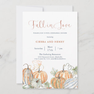 Invitación a la cena de ensayo de la calabaza enam