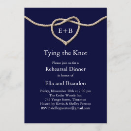 Invitación a la cena de ensayo de la marina de Kno