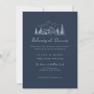 Invitación a la cena de ensayo de la montaña naval