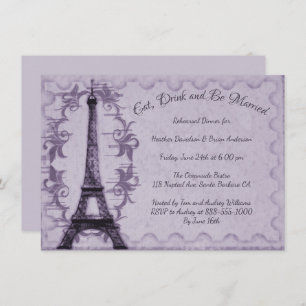 Invitación a la cena de ensayo de la Torre Eiffel 