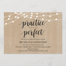 Invitación a la cena de ensayo de luces de cadena